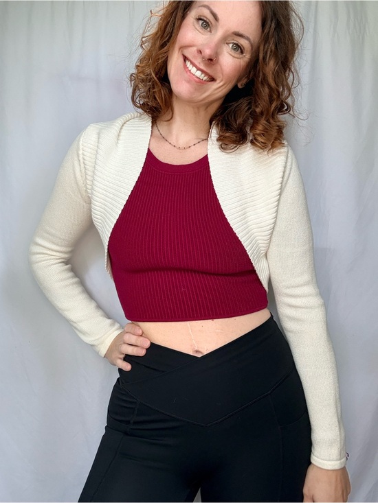 White House Black Market Sweaters - Cropped Ivory Knit Bolero